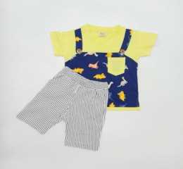 Boys' Jump suit Style T-shirt & Pant_ Yellow