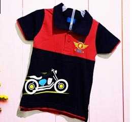 Boy's Polo red & black