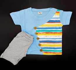 Boys' Stylish T-shirt & Pant Set Side Shade Design