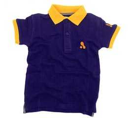 Contrast Dark Purple Baby Boy's Polo T-shirt