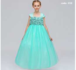 Flower Wedding Long Party Dress for kids