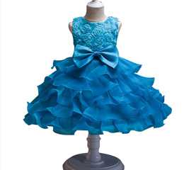 Light Blue Flower Girl Dress For Wedding Baby Girl