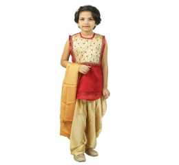 Maroon Dhutian Gujrati 3 Pieces