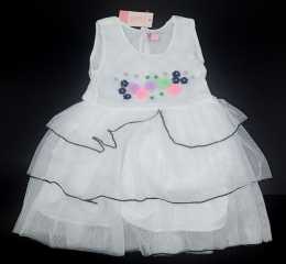 Princess Lace Cute Girls Party Dress Chest Embroidery_Queen White